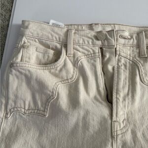 MOTHER Superior Off-White Denim Jeans